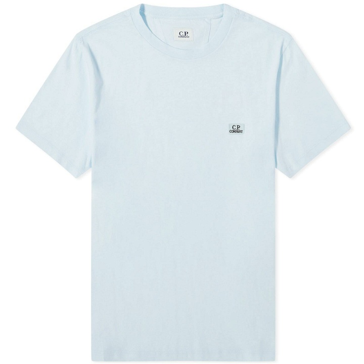 Photo: C.P. Company Men's 30/1 Jersey Logo T-Shirt in Starlight Blue