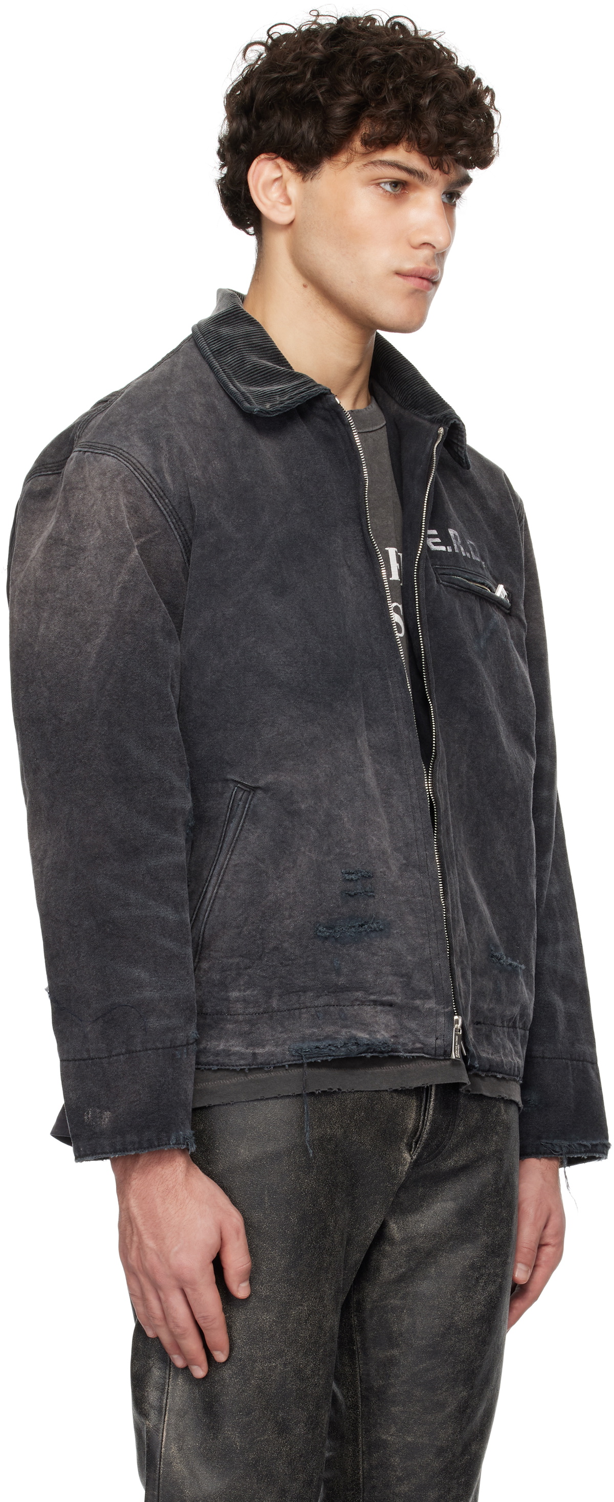 Enfants Riches Déprimés Black Blanket Lined Work Jacket