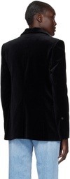 FRAME Black Single-Button Blazer