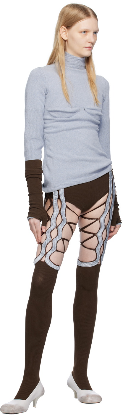 Sinéad O’Dwyer Brown Fingerless Opera Gloves