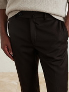 Slowear - Straight-Leg Pleated Woven Suit Trousers - Brown