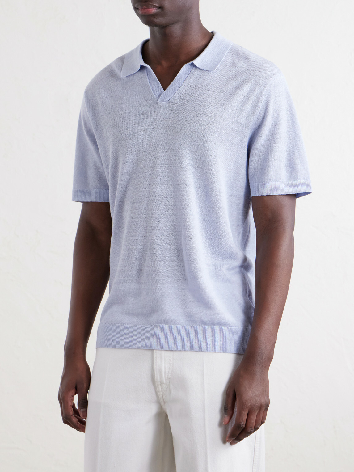 Onia - Johnny Linen Polo Shirt - Blue