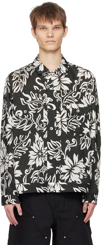 Photo: sacai Black & White Floral Jacket
