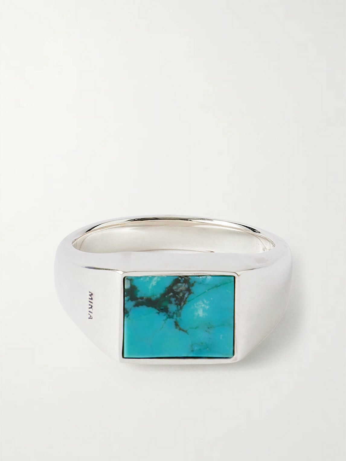 Mikia - Rectangle Sterling Silver Turquoise Ring - Blue