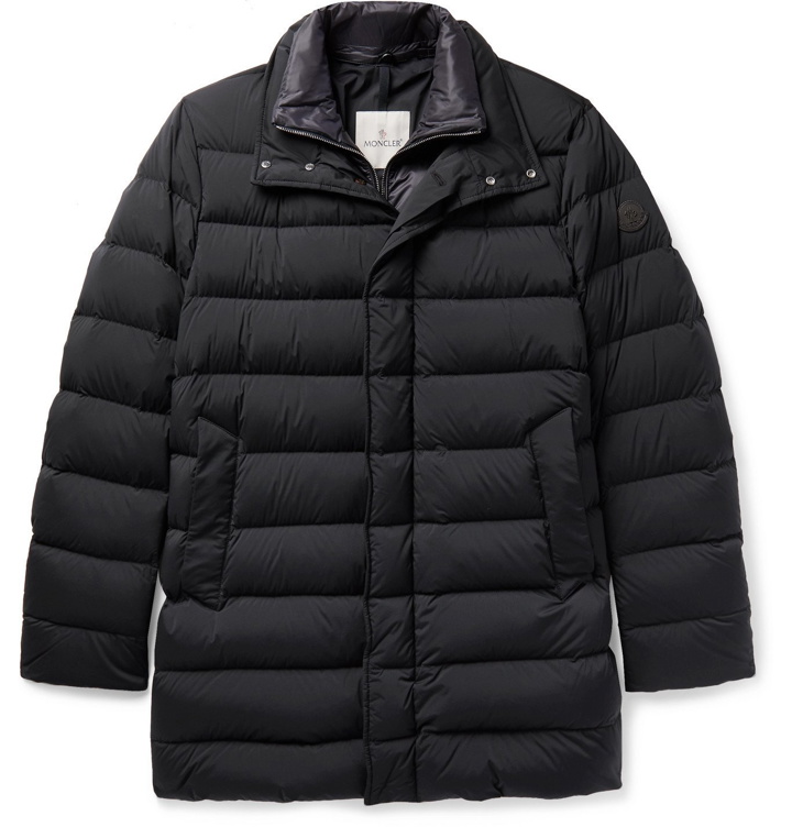 Photo: Moncler - Bornes Slim-Fit Quilted Shell Down Coat - Blue