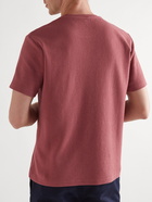 Mr P. - Textured Organic Cotton T-Shirt - Burgundy