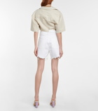 Agolde - Criss Cross asymmetric denim shorts