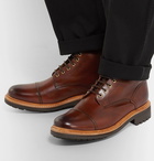 Grenson - Joseph Cap-Toe Burnished-Leather Boots - Men - Tan