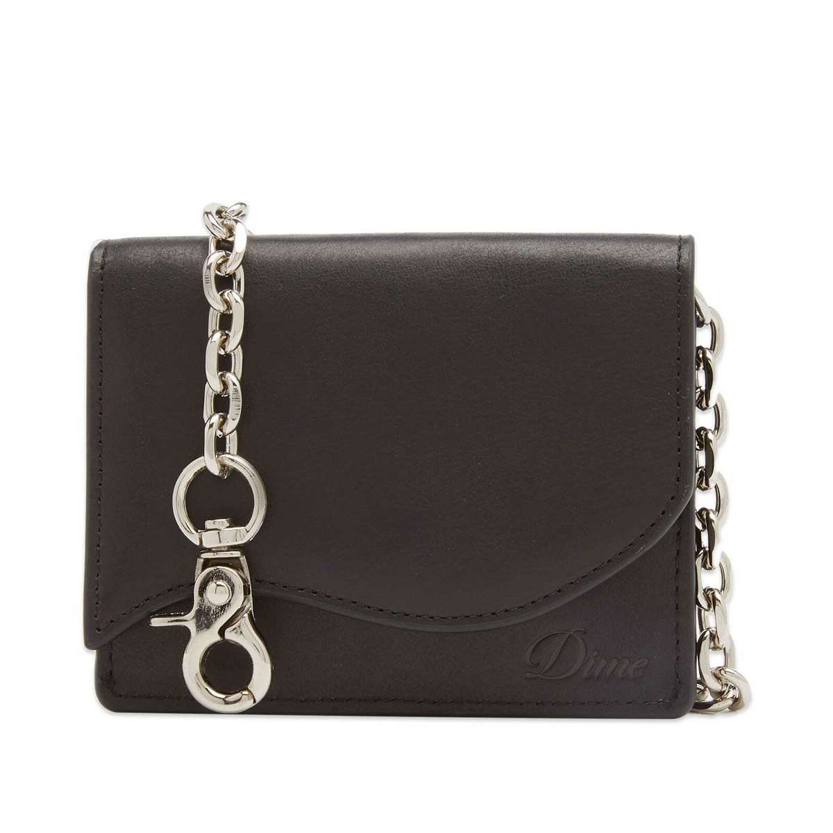 Dime Men's Chain Leather Wallet in Brown Dime