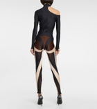 Mugler - Spiral high-rise leggings