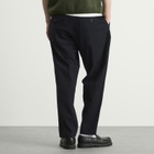 Universal Works Men's Ospina Cotton Pleated Track Pant in Dark Navy