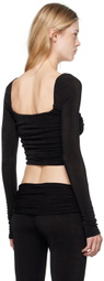 GUIZIO Black Crisia Long Sleeve T-Shirt
