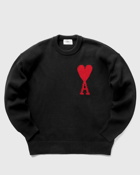 Ami Paris Ami De Coeur Crewneck Sweater Black - Mens - Pullovers
