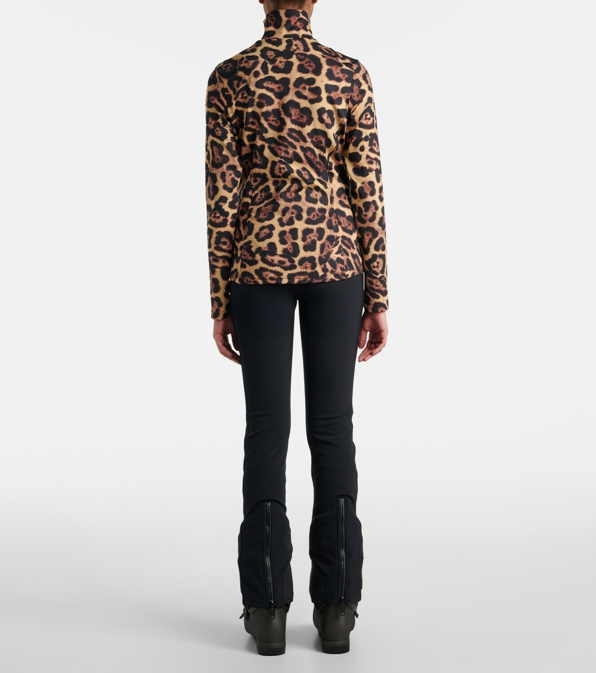Goldbergh Leona leopard-print half-zip ski top
