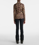 Goldbergh Leona leopard-print half-zip ski top