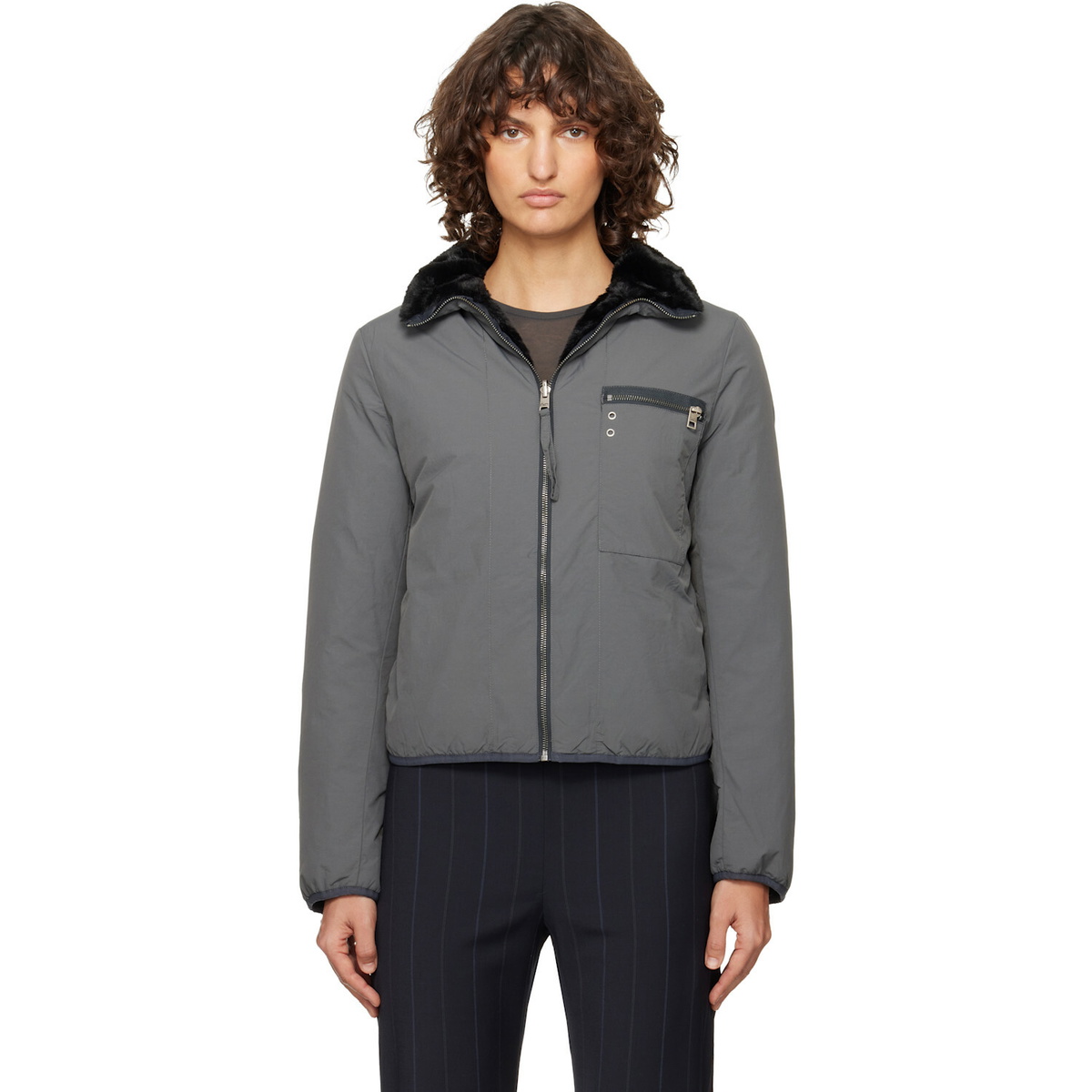 Paloma Wool Gray Wombat Reversible Down Jacket