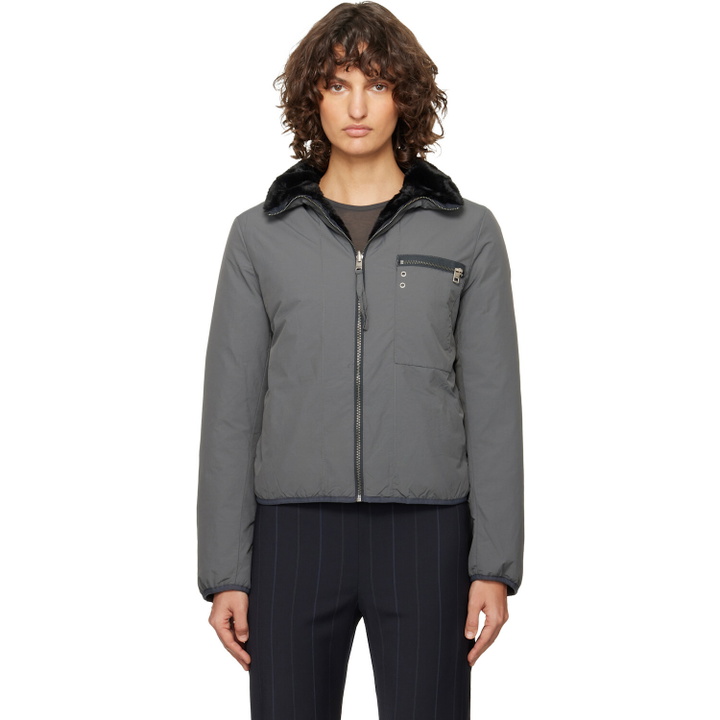 Photo: Paloma Wool Gray Wombat Reversible Down Jacket