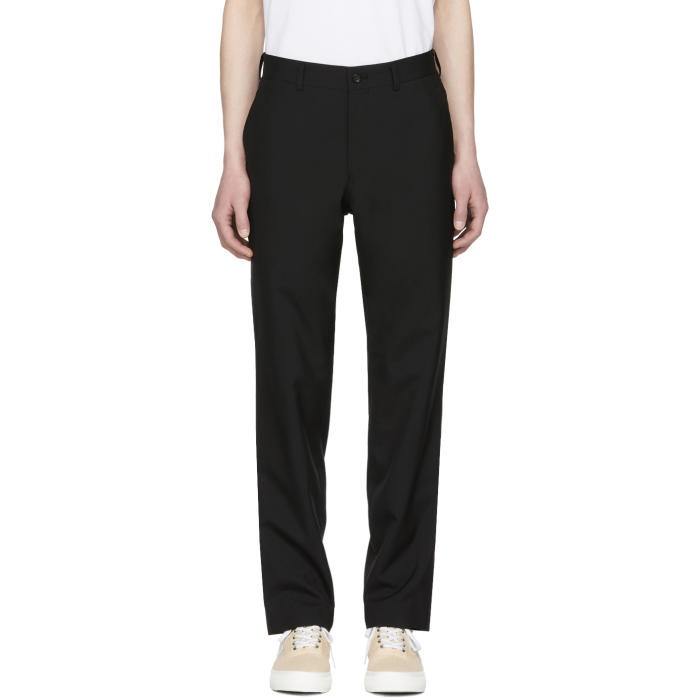 Photo: Comme des Garçons Homme Black Hopsack Trousers