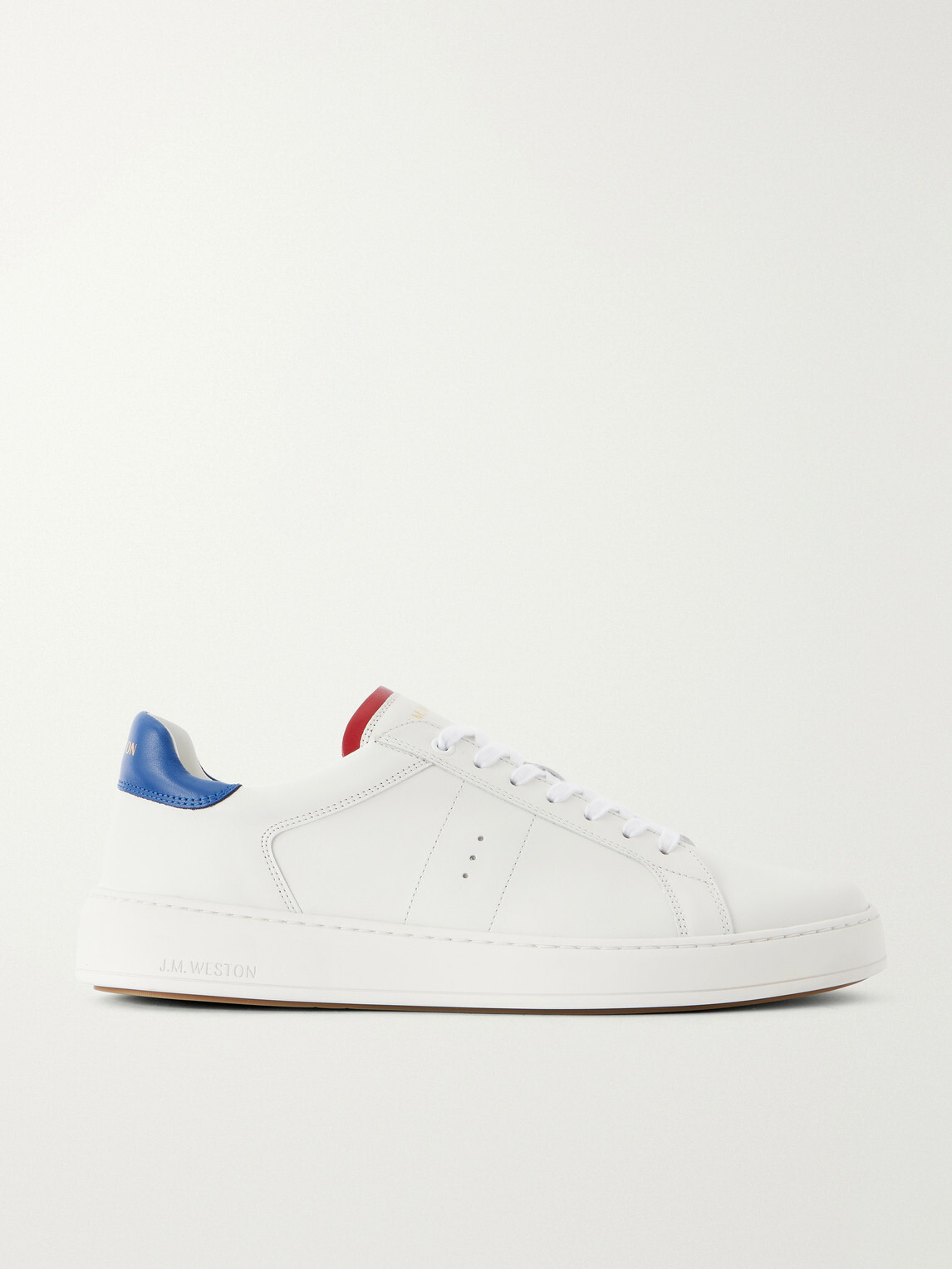 J.M. Weston - On Time Leather Slip-On Sneakers - White