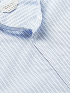 GABRIELA HEARST - Oliver Grandad-Collar Striped Linen Shirt - Blue - EU 41