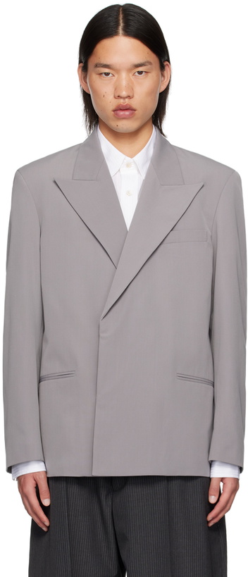 Photo: Acne Studios Gray Regular Fit Blazer