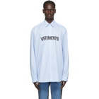 VETEMENTS Blue Front Logo Shirt