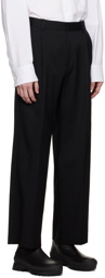 Solid Homme Black Wide Leg Trousers