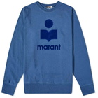 Isabel Marant Men's Miko Logo Crew Sweat in Slate Blue