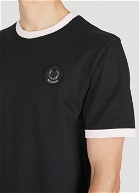 Contrast Trim T-Shirt in Black