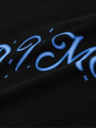 DIME - Sparkle Logo-Print Cotton-Jersey T-Shirt - Black
