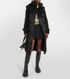Sacai Wool-trimmed puffer coat