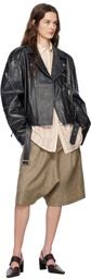 R13 Brown Jumbo Tailored Shorts