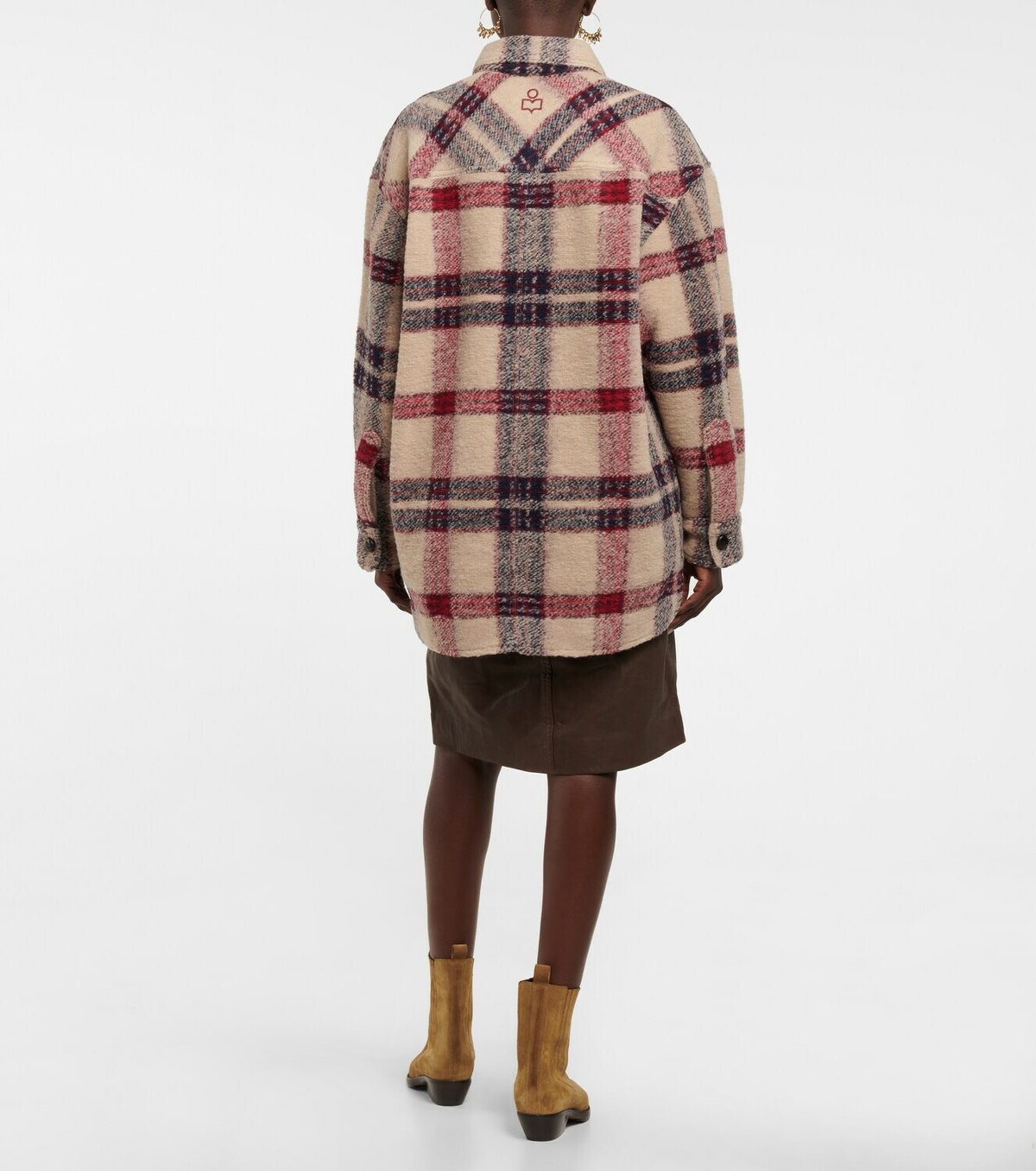 Marant Etoile Harveli checked wool-blend shirt jacket Isabel