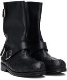 Stefan Cooke Black Star Biker Boots
