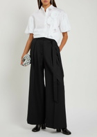 Simone Rocha Belted Wide-leg Trousers Black