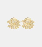 Anita Ko Fan 18kt gold earrings with diamonds