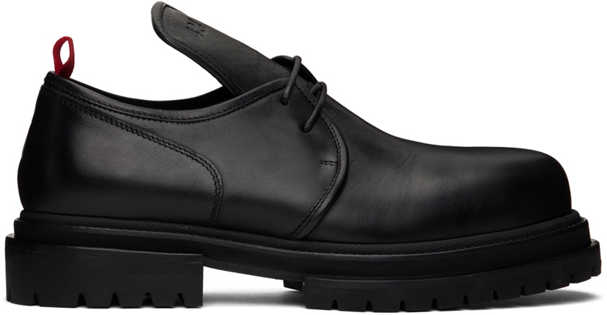 424 Black Leather Derbys