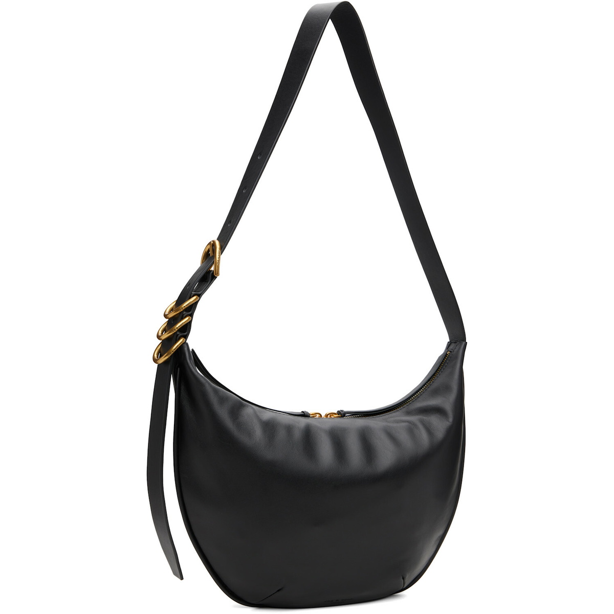 rag & bone Black Mercer Medium Leather Shoulder Bag
