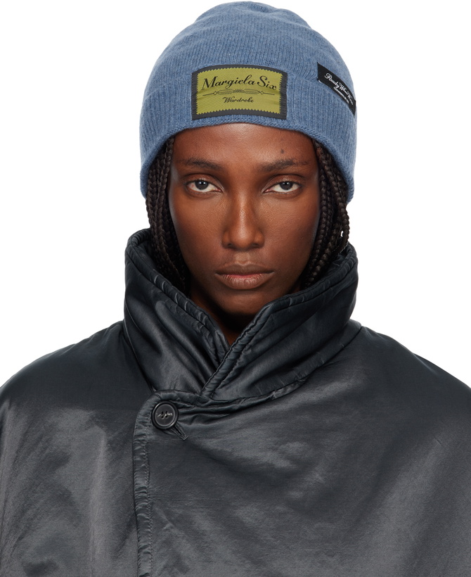 Photo: MM6 Maison Margiela Blue Access Labels Story Beanie