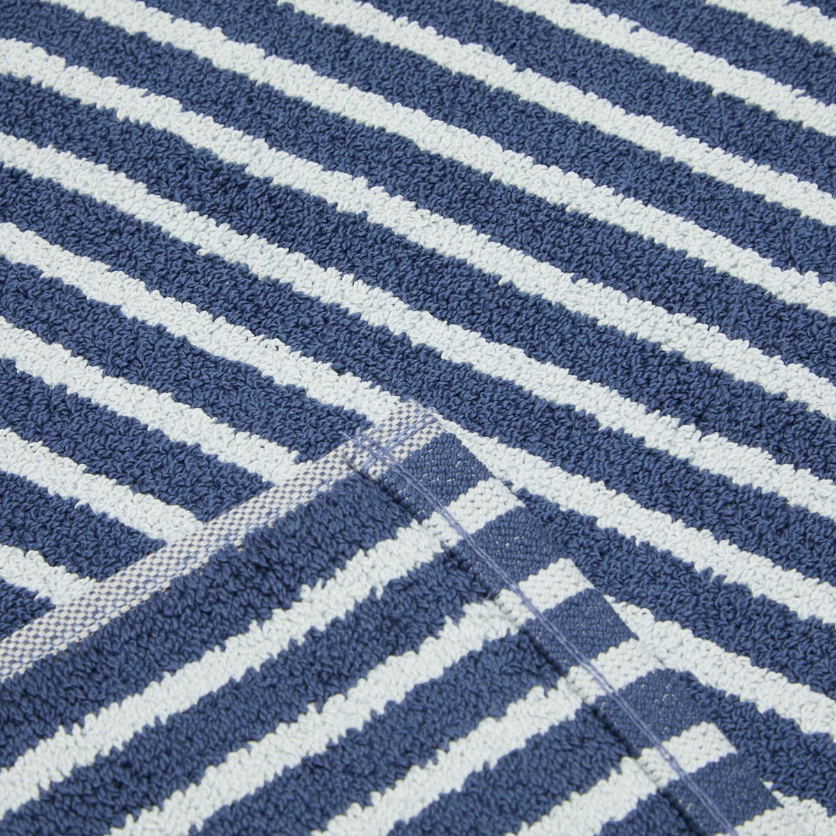 Tekla Fabrics Organic Terry Bath Mat in River Stripes 