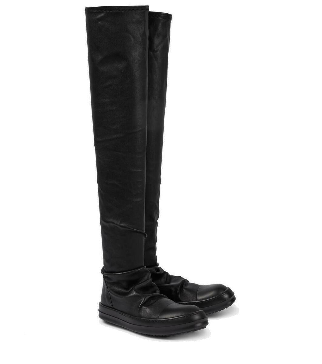 靴 Rick Owens KNEE HIGH STOCKING SNEAKS 36 Rick Owens Stocking Sneaks knee-high leather sneakers Rick Owens