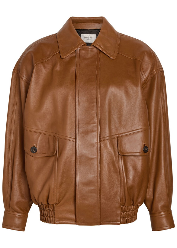 Photo: Saint Laurent Leather Jacket Brown