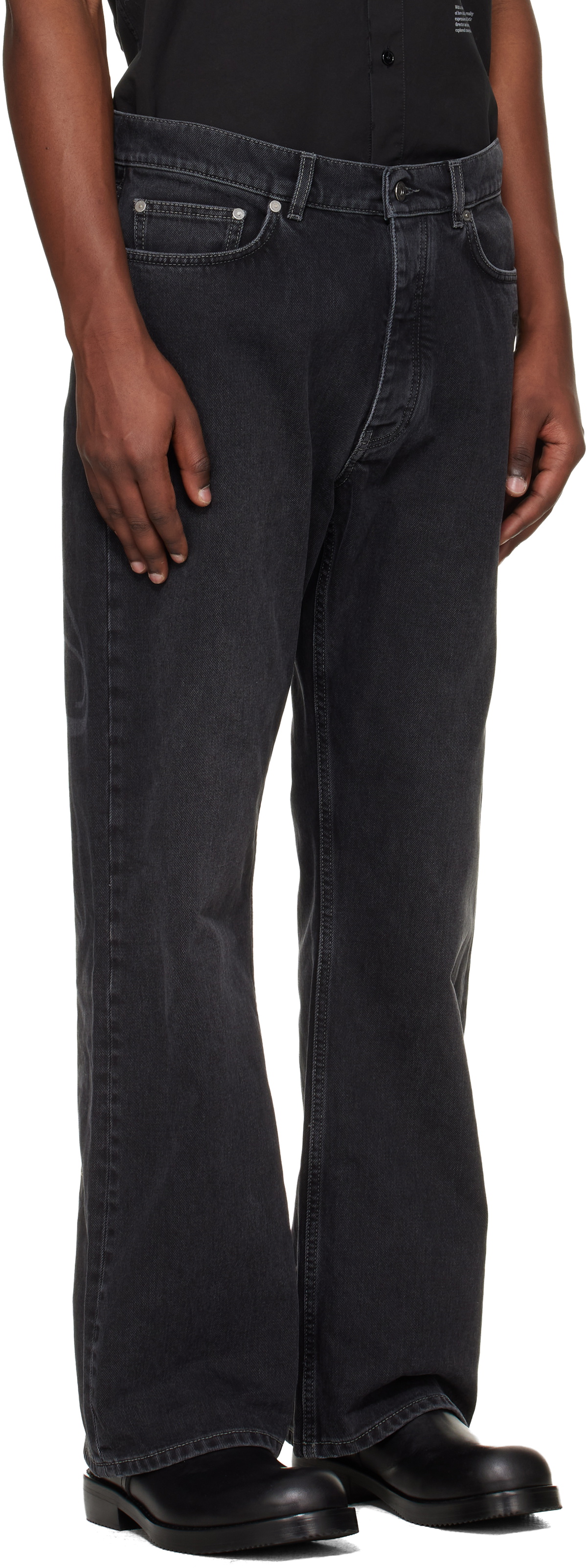 Off-White Black Script Logo 90s Skate Jeans