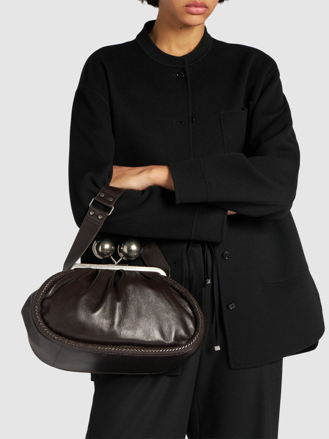 アウトレット★Weekend Max Mara★sala レザークラッチバッグ WEEKEND MAX MARA Sala Leather Clutch Weekend Max Mara