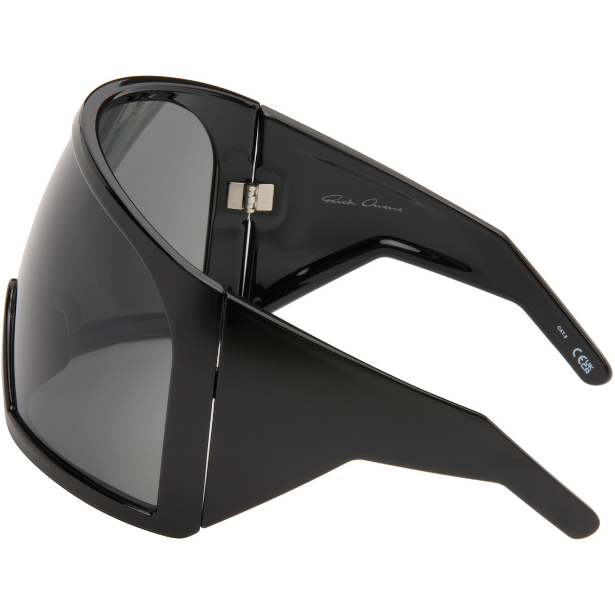 Rick Owens Black Kriester Shiny Sunglasses
