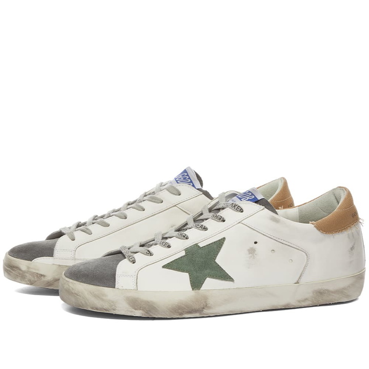 Photo: Golden Goose Super-Star Leather Contrast Toe Sneaker