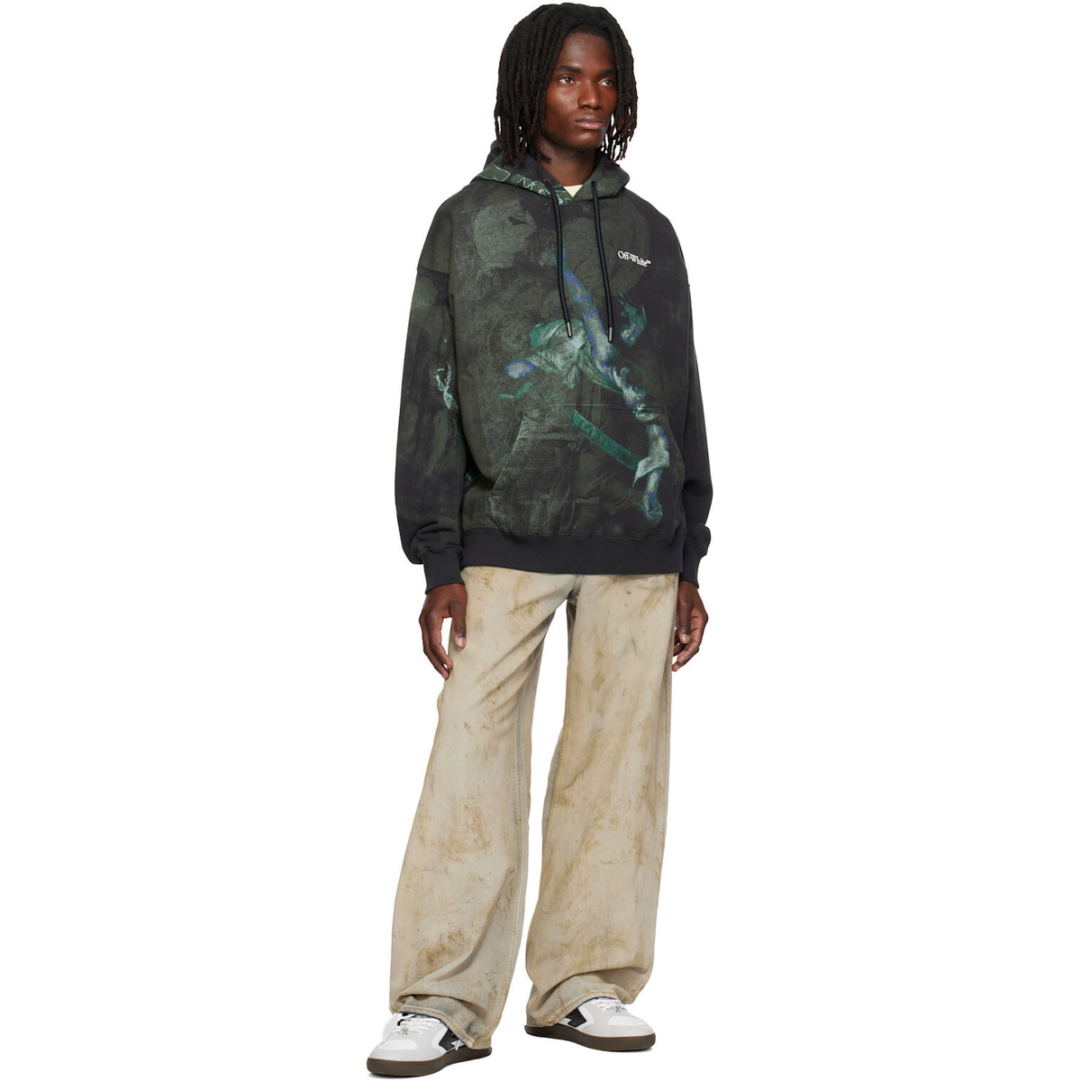 Off-White Black Dark Painting Skate Hoodie