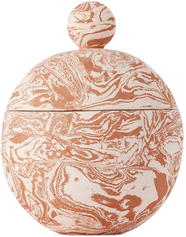 Photo: Tina Vaia Brown & White Cubi Marble Vessel