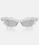 Aquazzura Palm Babe embellished cat-eye sunglasses