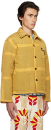 Bode Yellow Botanic Shadow Jacket